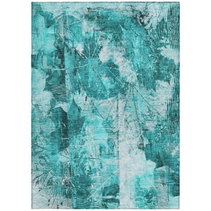 HomeRoots 5' Elegant Taupe and Ivory Floral Washable Area Rug for Indoor and Outdoor Use - Non-Skid Design 5' X 8' 563209