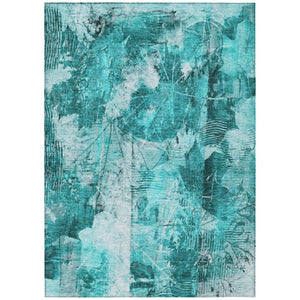 HomeRoots 5' Elegant Taupe and Ivory Floral Washable Area Rug for Indoor and Outdoor Use - Non-Skid Design 8' X 10' 563211
