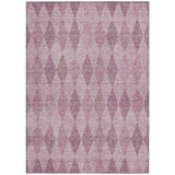 Homeroots 3' X 5' Blush Geometric Washable Non Skid Indoor Outdoor Area Rug Blush Polyester 563226