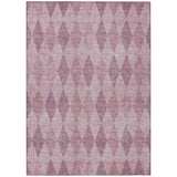 Homeroots 3' X 5' Blush Geometric Washable Non Skid Indoor Outdoor Area Rug Blush Polyester 563226