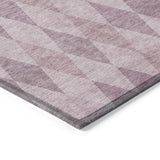 Homeroots 3' X 5' Blush Geometric Washable Non Skid Indoor Outdoor Area Rug Blush Polyester 563226