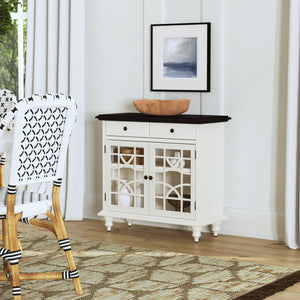 Butler Specialty Rene Farmhouse Style 2 Door Cabinet With Drawers - Ample Storage For Home & Entryway Organization White Bayur Wood,Mdf,Okume Veneer,Glass 5632304-butler