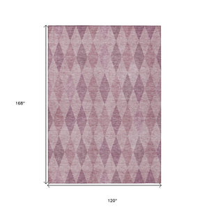 HomeRoots 5' Geometric Beige, Taupe, and Brown Area Rug - Stylish, Washable, Non-Skid for Indoor & Outdoor Use 10' X 14' 563231