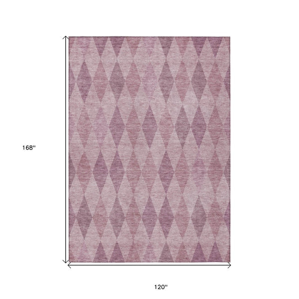 HomeRoots 5' Geometric Beige, Taupe, and Brown Area Rug - Stylish, Washable, Non-Skid for Indoor & Outdoor Use 10' X 14' 563231