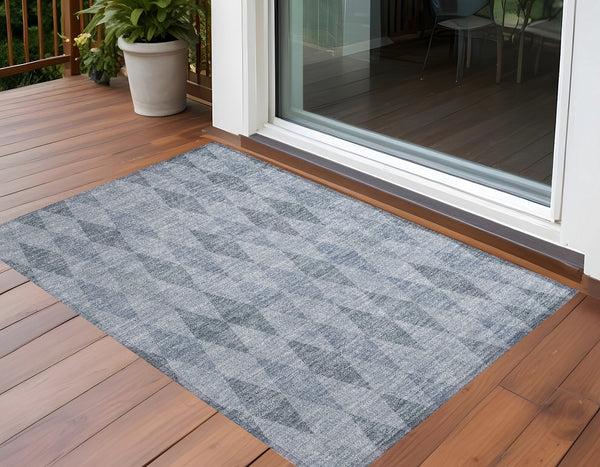 Homeroots 3' Stylish Beige Taupe And Brown Geometric Indoor Outdoor Area Rug – Washable & Non Skid Design 3' X 5' Polyester 563235
