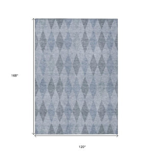 Homeroots 3' Stylish Beige Taupe And Brown Geometric Indoor Outdoor Area Rug – Washable & Non Skid Design 10' X 14' Polyester 563240