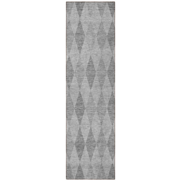 Homeroots 3' Stylish Beige Taupe And Brown Geometric Indoor Outdoor Area Rug – Washable & Non Skid Design Gray Polyester 563242