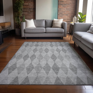 Homeroots 3' Stylish Beige Taupe And Brown Geometric Indoor Outdoor Area Rug – Washable & Non Skid Design 3' X 5' Polyester 563244