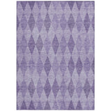 Homeroots 3' X 5' Purple Geometric Washable Non Skid Indoor Outdoor Area Rug Purple Polyester 563262