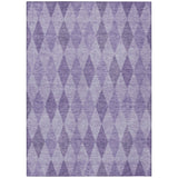 Homeroots 3' X 5' Purple Geometric Washable Non Skid Indoor Outdoor Area Rug Purple Polyester 563262