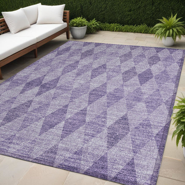 Homeroots 3' Stylish Beige Taupe And Brown Geometric Indoor Outdoor Area Rug – Washable & Non Skid Design 5' X 8' Polyester 563263