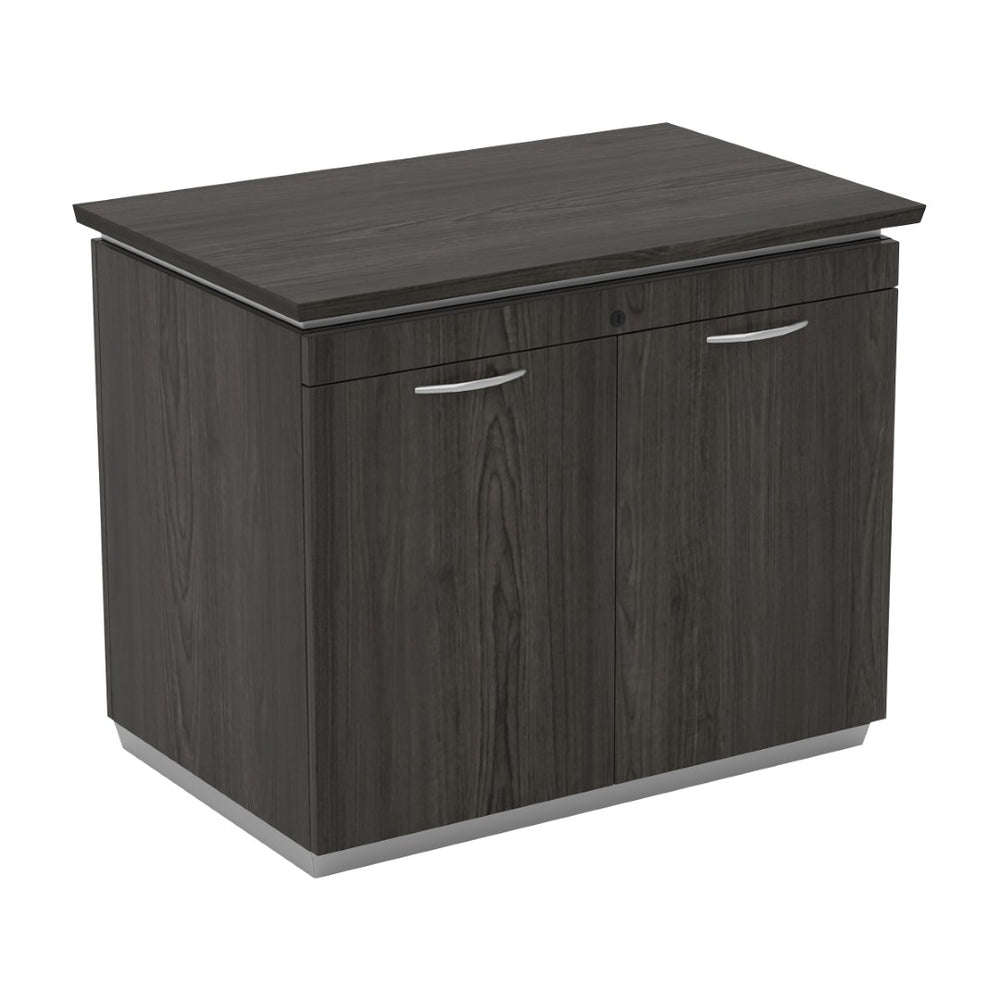 OSP Home Furnishings Tuxedo 2 Door Storage Cabinet with Adjustable Shelves for Entryway or Office Space TUXSGW-13