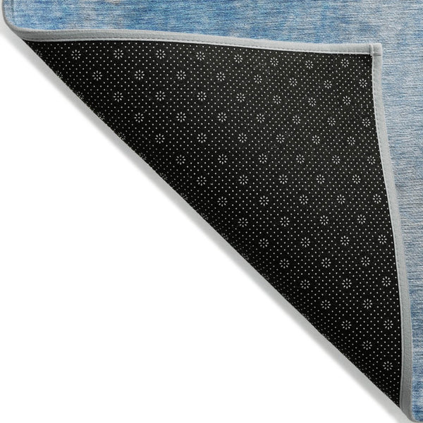 HomeRoots 5' Blue and Gray Abstract Area Rug - Machine Washable, Non-Skid, Perfect for Indoor or Outdoor Use 8' X 10' 563283