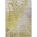 Homeroots 3' X 5' Gold Beige And Purple Abstract Washable Non Skid Indoor Outdoor Area Rug Gold Polyester 563289