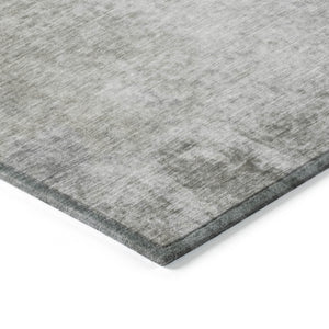 Homeroots 9' X 12' Gray And Off White Abstract Washable Non Skid Indoor Outdoor Area Rug Gray Polyester 563302