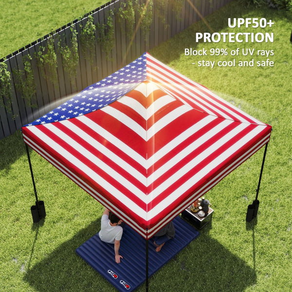 English Elm Replacement Oxford Cloth Canopy Top for 10x10 Pop up Frames with Upf50 Protection Colorful T3971P426404