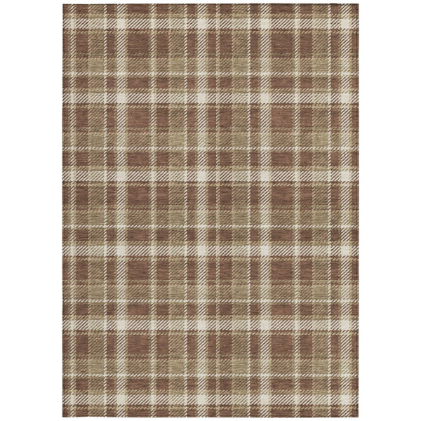 Homeroots 3' Stylish Black, Gray, And White Plaid Washable Non-skid Area Rug For Indoor And Outdoor Use 9' X 12' Polyester 563347