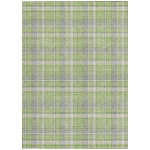 HomeRoots 5' Timeless Black Gray and White Plaid Washable Area Rug - Durable, Non-Skid, Indoor/Outdoor Comfort 5' X 8' 563362