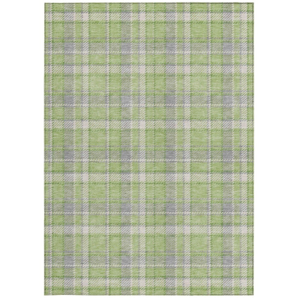 HomeRoots 5' Timeless Black Gray and White Plaid Washable Area Rug - Durable, Non-Skid, Indoor/Outdoor Comfort 5' X 8' 563362