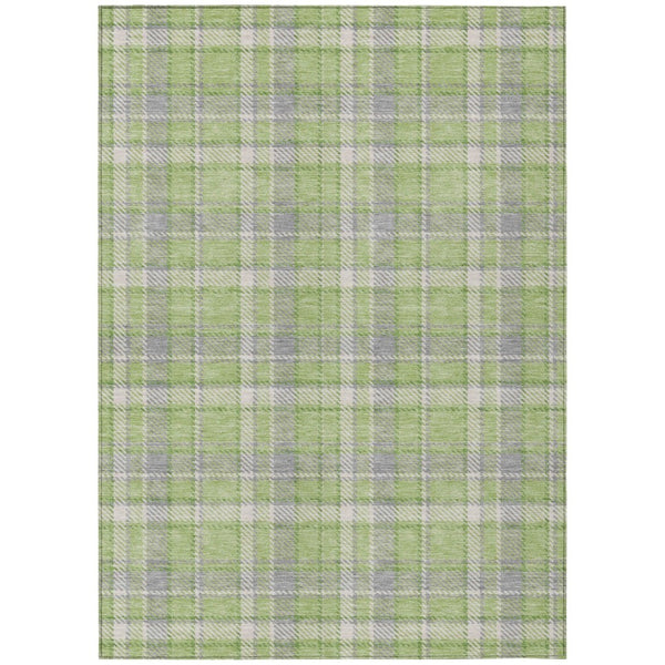 HomeRoots 5' Timeless Black Gray and White Plaid Washable Area Rug - Durable, Non-Skid, Indoor/Outdoor Comfort 5' X 8' 563362
