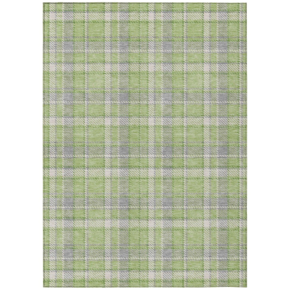 HomeRoots 5' Timeless Black Gray and White Plaid Washable Area Rug - Durable, Non-Skid, Indoor/Outdoor Comfort 9' X 12' 563365
