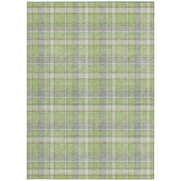Homeroots 3' Stylish Black, Gray, And White Plaid Washable Non-skid Area Rug For Indoor And Outdoor Use 10' X 14' Polyester 563366
