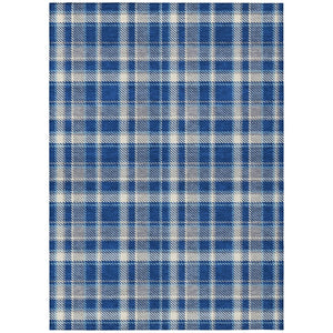HomeRoots 5' Timeless Black Gray and White Plaid Washable Area Rug - Durable, Non-Skid, Indoor/Outdoor Comfort 8' X 10' 563373