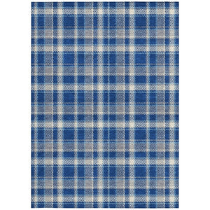 HomeRoots 5' Timeless Black Gray and White Plaid Washable Area Rug - Durable, Non-Skid, Indoor/Outdoor Comfort 9' X 12' 563374