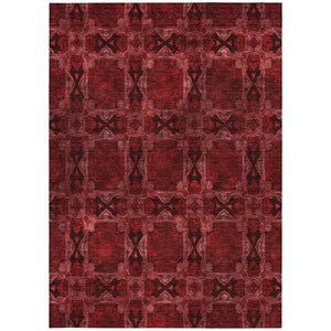 HomeRoots 5' Elegant Beige and Gray Floral Medallion Area Rug - Washable, Non-Skid, Indoor-Outdoor Use 9' X 12' 563401