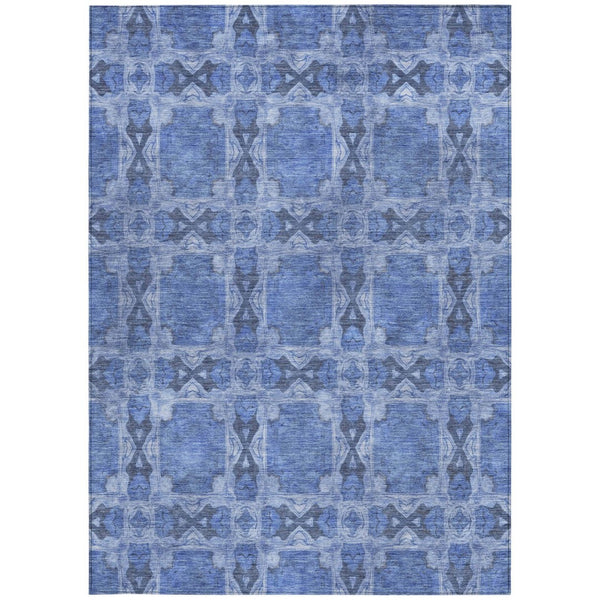 HomeRoots 5' Elegant Beige and Gray Floral Medallion Area Rug - Washable, Non-Skid, Indoor-Outdoor Use 8' X 10' 563418
