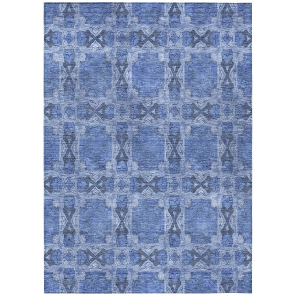 HomeRoots 5' Elegant Beige and Gray Floral Medallion Area Rug - Washable, Non-Skid, Indoor-Outdoor Use 10' X 14' 563420