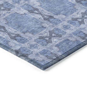 HomeRoots 5' Elegant Beige and Gray Floral Medallion Area Rug - Washable, Non-Skid, Indoor-Outdoor Use 10' X 14' 563420