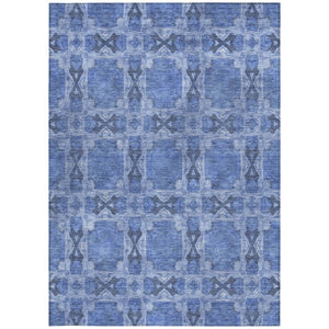 HomeRoots 5' Elegant Beige and Gray Floral Medallion Area Rug - Washable, Non-Skid, Indoor-Outdoor Use 10' X 14' 563420