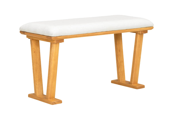 English Elm Farmhouse Solid Wood Expandable Dining Table in White & Natural — Space-Saving, Durable, Stylish Design N842P294504A