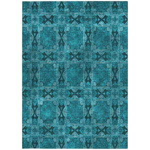 HomeRoots 5' Elegant Beige and Gray Floral Medallion Area Rug - Washable, Non-Skid, Indoor-Outdoor Use 10' X 14' 563483