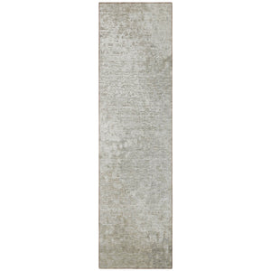 Homeroots 8' Runner Beige Washable Non Skid Indoor Outdoor Runner Rug Beige Polyester 563485