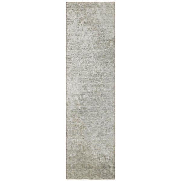 Homeroots 8' Runner Beige Washable Non Skid Indoor Outdoor Runner Rug Beige Polyester 563485