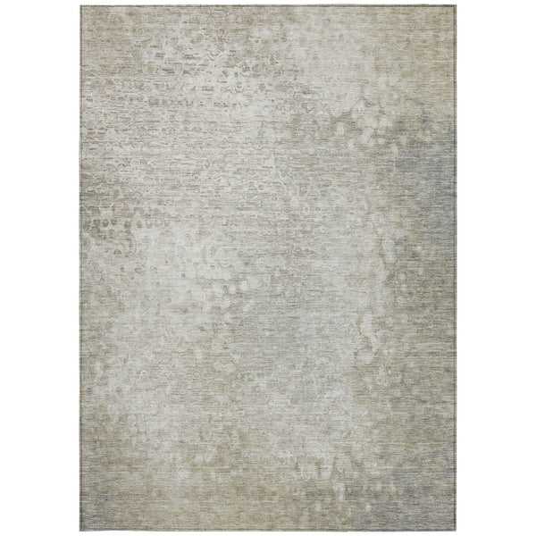 Homeroots 3' X 5' Beige Washable Non Skid Indoor Outdoor Area Rug Beige Polyester 563487