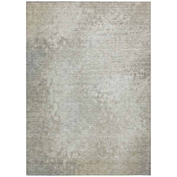 Homeroots 5' X 8' Beige Washable Non Skid Indoor Outdoor Area Rug Beige Polyester 563488