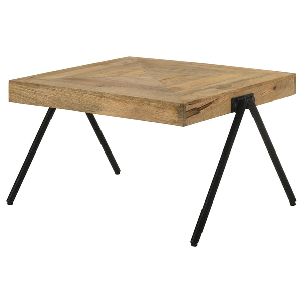 English Elm Avery Natural Mango Wood Coffee Table With Sturdy Metal Legs For Modern Rustic Living Spaces B062P344948