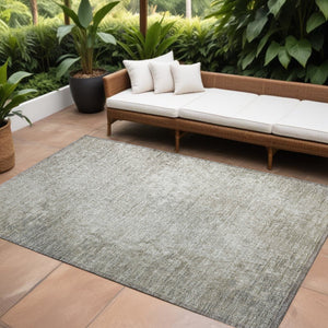 Homeroots 8' X 10' Beige Washable Non Skid Indoor Outdoor Area Rug Beige Polyester 563490