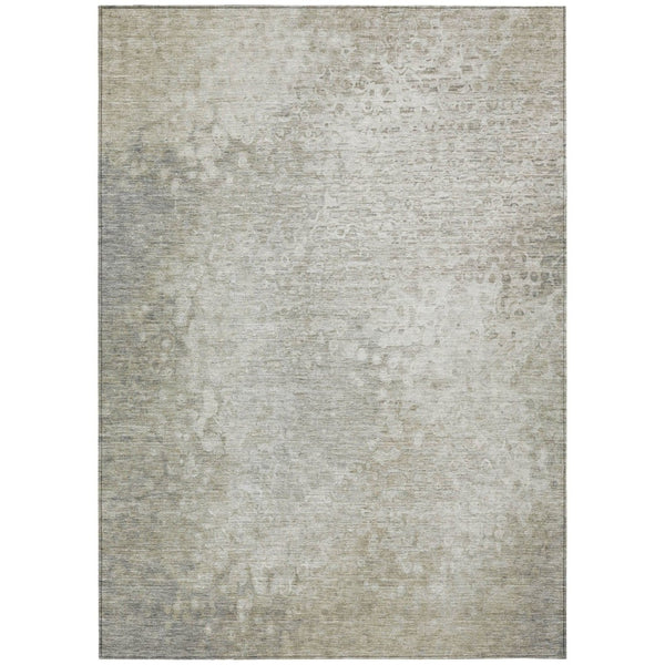 HomeRoots 5' Beige Washable Non-Skid Area Rug for Indoor & Outdoor Spaces - Stain Resistant, Easy Care Comfort 8' X 10' 563490