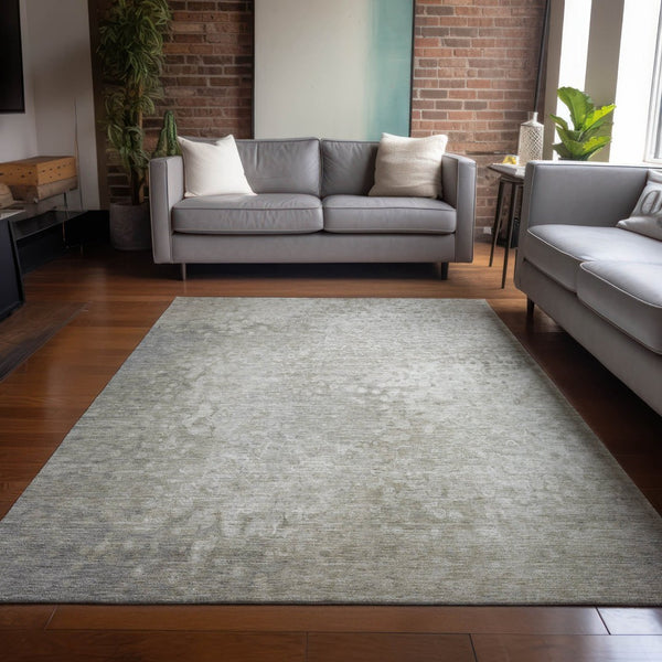 HomeRoots 5' Beige Washable Non-Skid Area Rug for Indoor & Outdoor Spaces - Stain Resistant, Easy Care Comfort 8' X 10' 563490