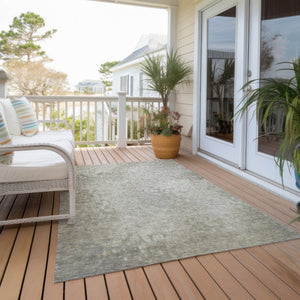 Homeroots 9' X 12' Beige Washable Non Skid Indoor Outdoor Area Rug Beige Polyester 563491