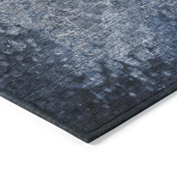 Homeroots 5' X 8' Blue Washable Non Skid Indoor Outdoor Area Rug Blue Polyester 563497