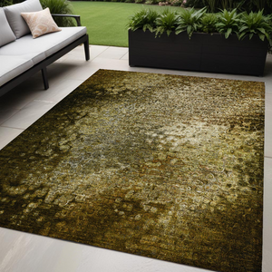 Homeroots 5' X 8' Brown Washable Non Skid Indoor Outdoor Area Rug Brown Polyester 563506