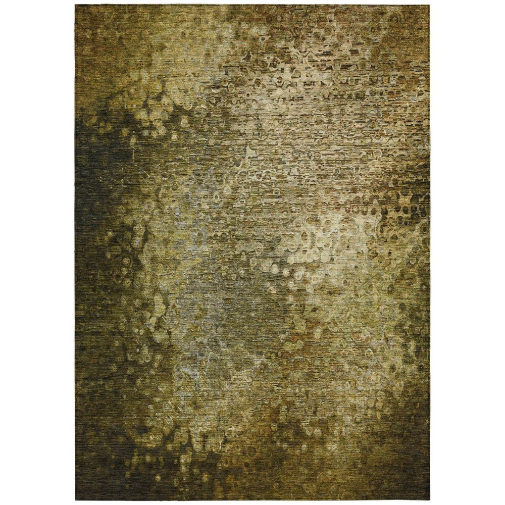 HomeRoots 5' Beige Washable Non-Skid Area Rug for Indoor & Outdoor Spaces - Stain Resistant, Easy Care Comfort 9' X 12' 563509
