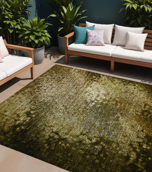 Homeroots 10' X 14' Brown Washable Non Skid Indoor Outdoor Area Rug Brown Polyester 563510