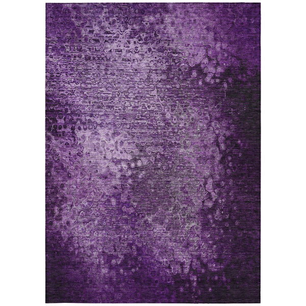 Homeroots 5' X 8' Purple Washable Non Skid Indoor Outdoor Area Rug Purple Polyester 563515