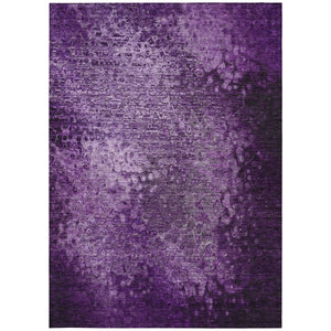 Homeroots 9' X 12' Purple Washable Non Skid Indoor Outdoor Area Rug Purple Polyester 563518